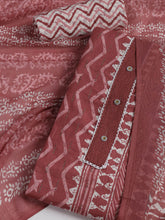 Printed Cotton Blend Unstitched Suit With Dupatta